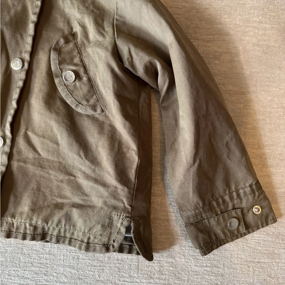 Zara Girls Green Hooded Utility Jacket – Size 3/4